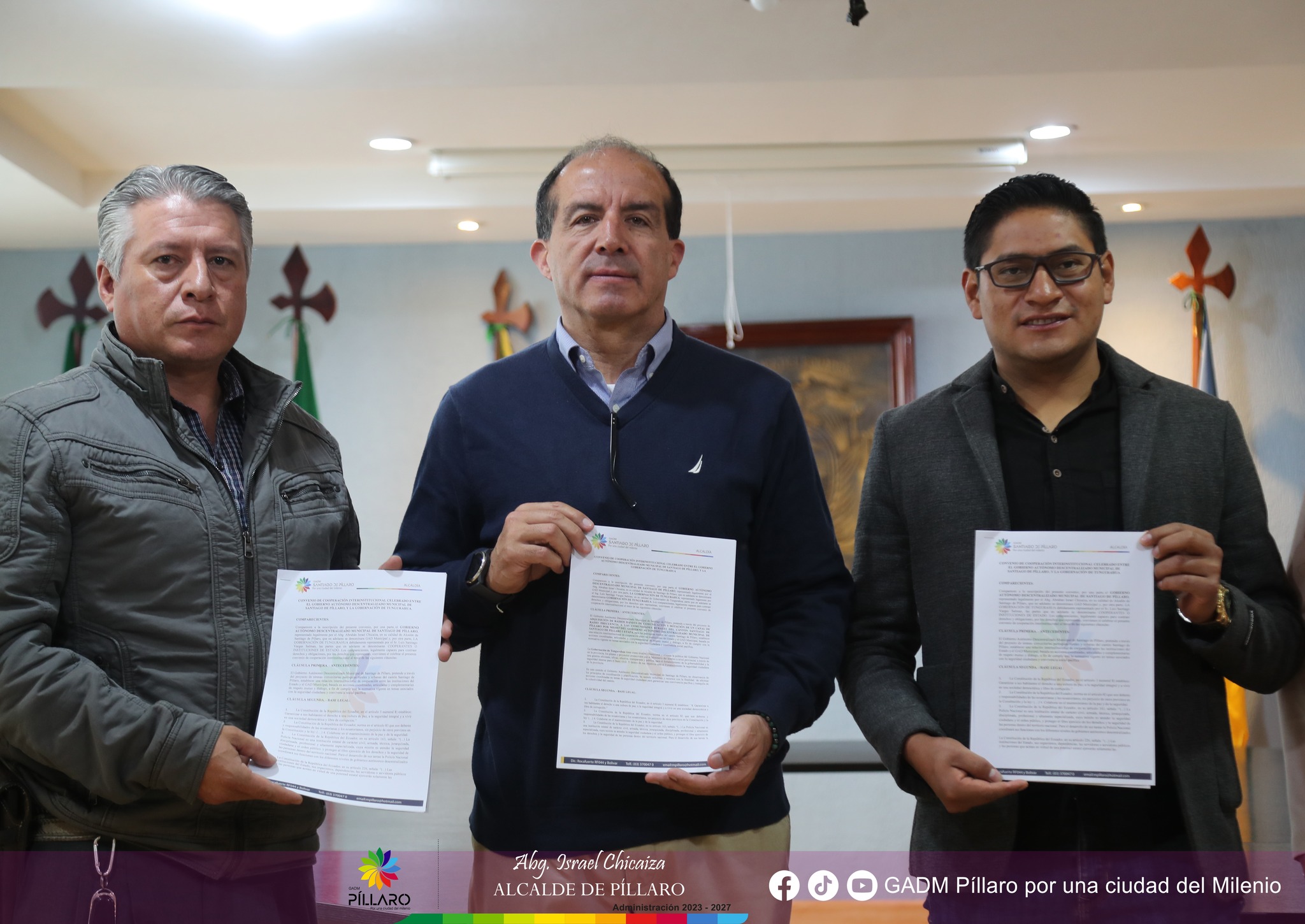 𝐄𝐥 𝐆𝐀𝐃𝐌 𝐒𝐚𝐧𝐭𝐢𝐚𝐠𝐨 𝐝𝐞 𝐏𝐢́𝐥𝐥𝐚𝐫𝐨 𝐟𝐢𝐫𝐦𝐨́ 𝐭𝐫𝐞𝐬 𝐜𝐨𝐧𝐯𝐞𝐧𝐢𝐨𝐬 𝐞𝐧 𝐭𝐞𝐦𝐚𝐬 𝐝𝐞 𝐬𝐞𝐠𝐮𝐫𝐢𝐝𝐚d