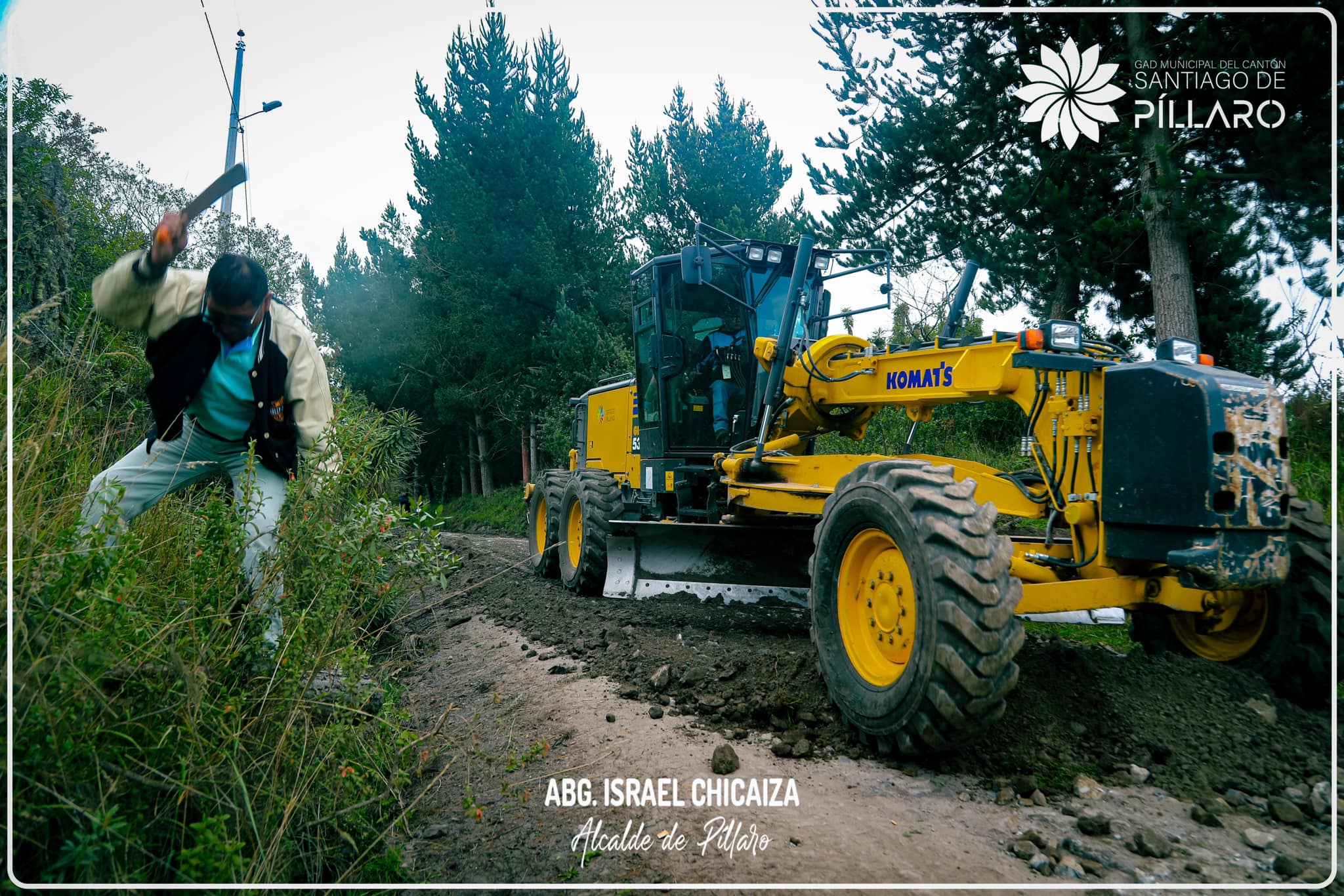¡Municipio de Píllaro trabaja en el mejoramiento de vías!