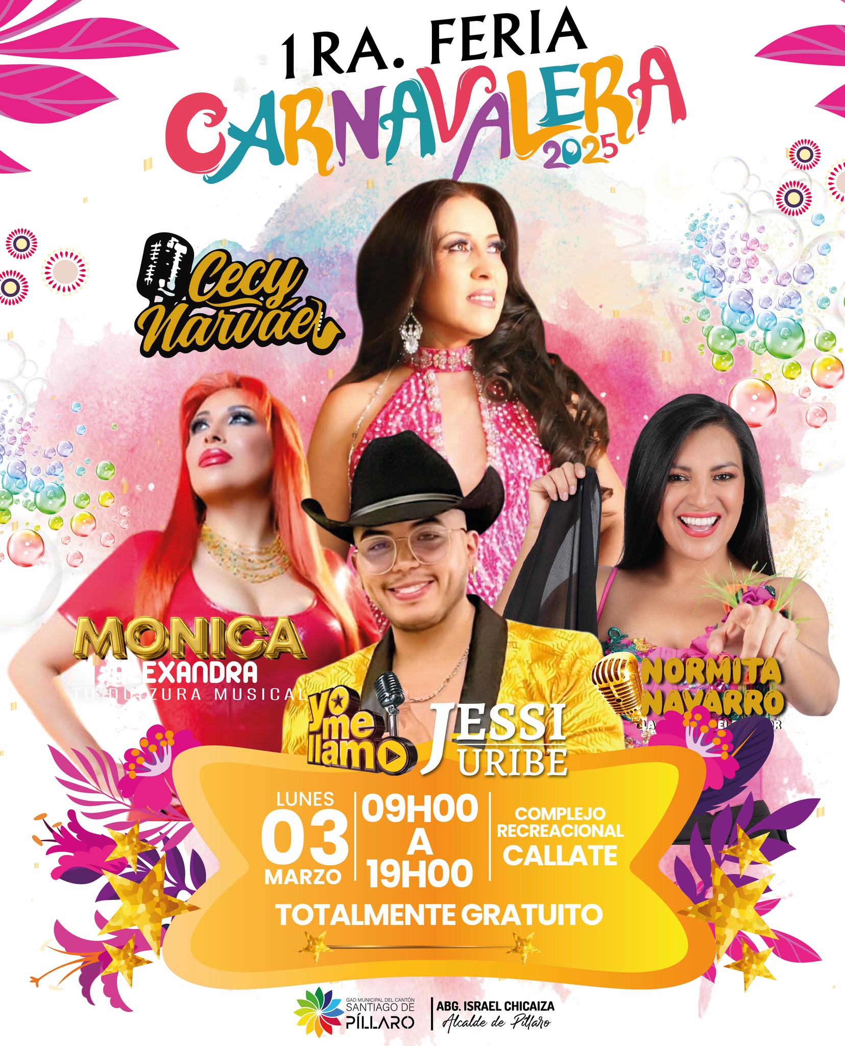 ¡PRIMERA FERIA CARNAVALERA PÍLLARO 𝟮𝟬𝟮𝟱!