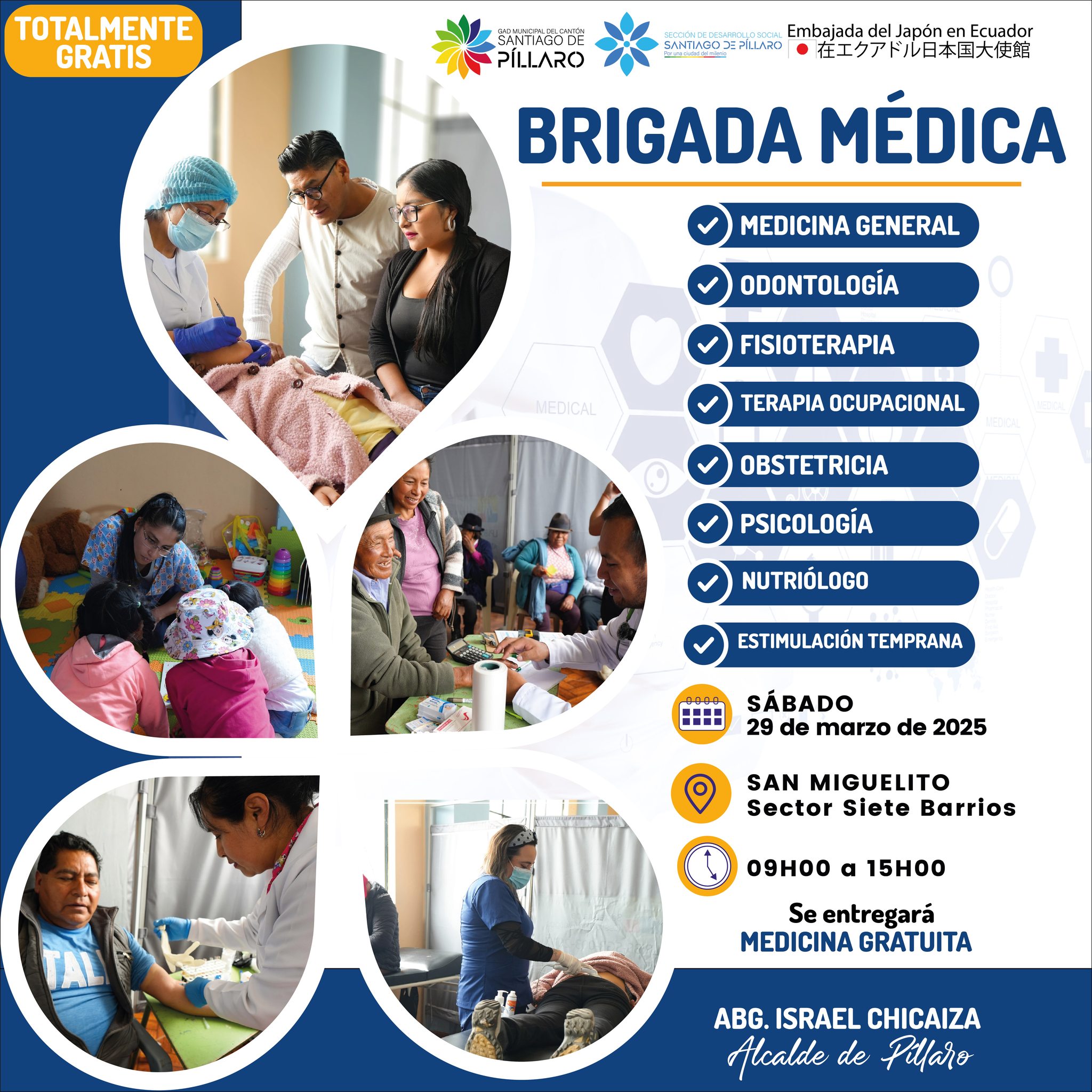 ¡Atención Píllaro, Brigada Médica Gratuita!