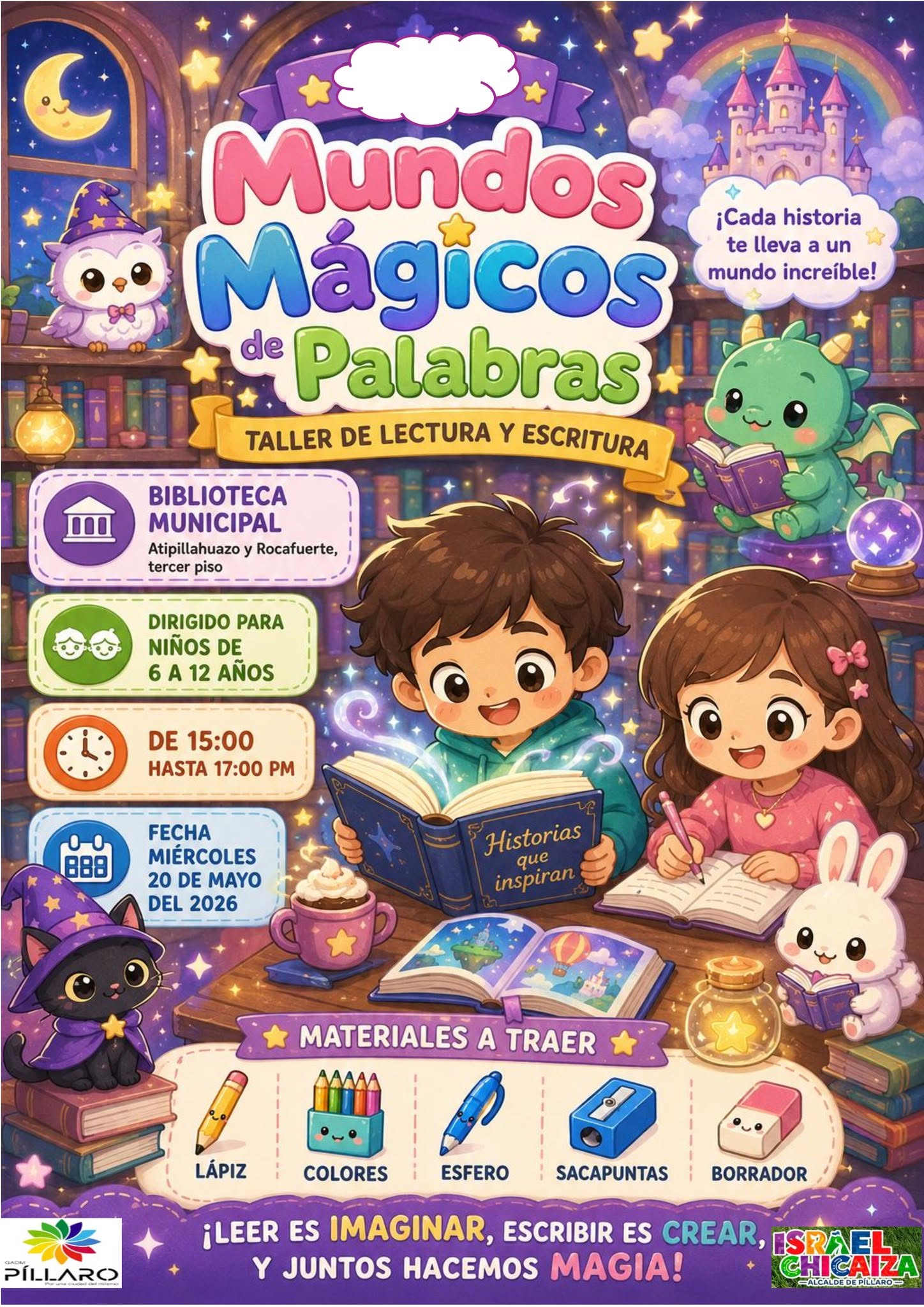 ¡Una tarde llena de imaginación, aprendizaje y diversión te espera!